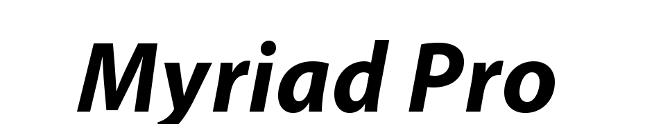 Myriad Pro Bold Italic Font Download Free